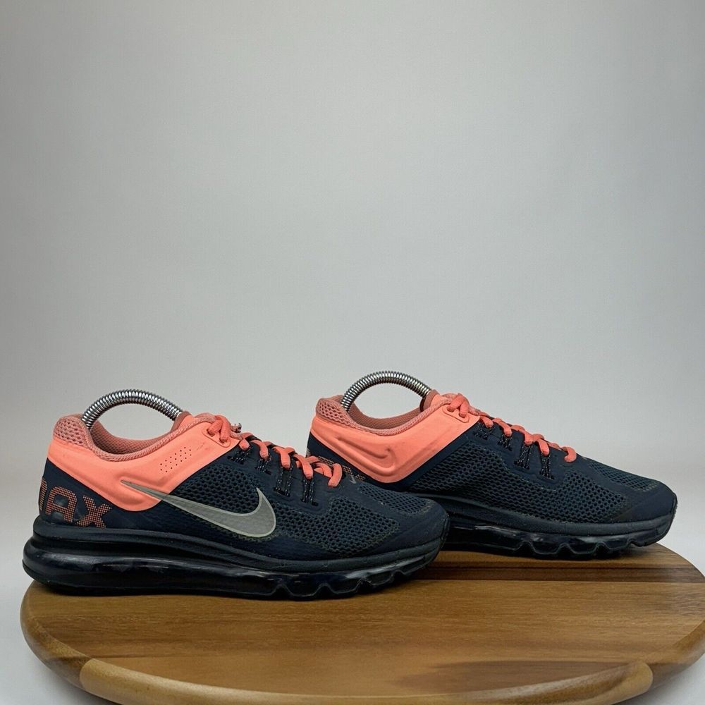Womens Nike Air Max 2013 Armory Navy Blue Reflect Silver Pink Sneakers Size 8.5